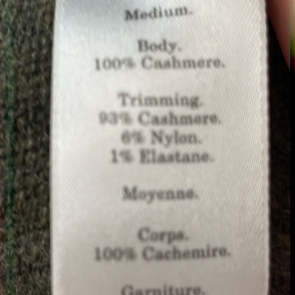 Everlane The Grade-A Cashmere Crew cashmere olive green crew sweater - Picture 3 of 9